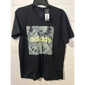 NWT Adidas Men’s Medium Black Camo Logo Graphic T-Shirt Short Sleeve